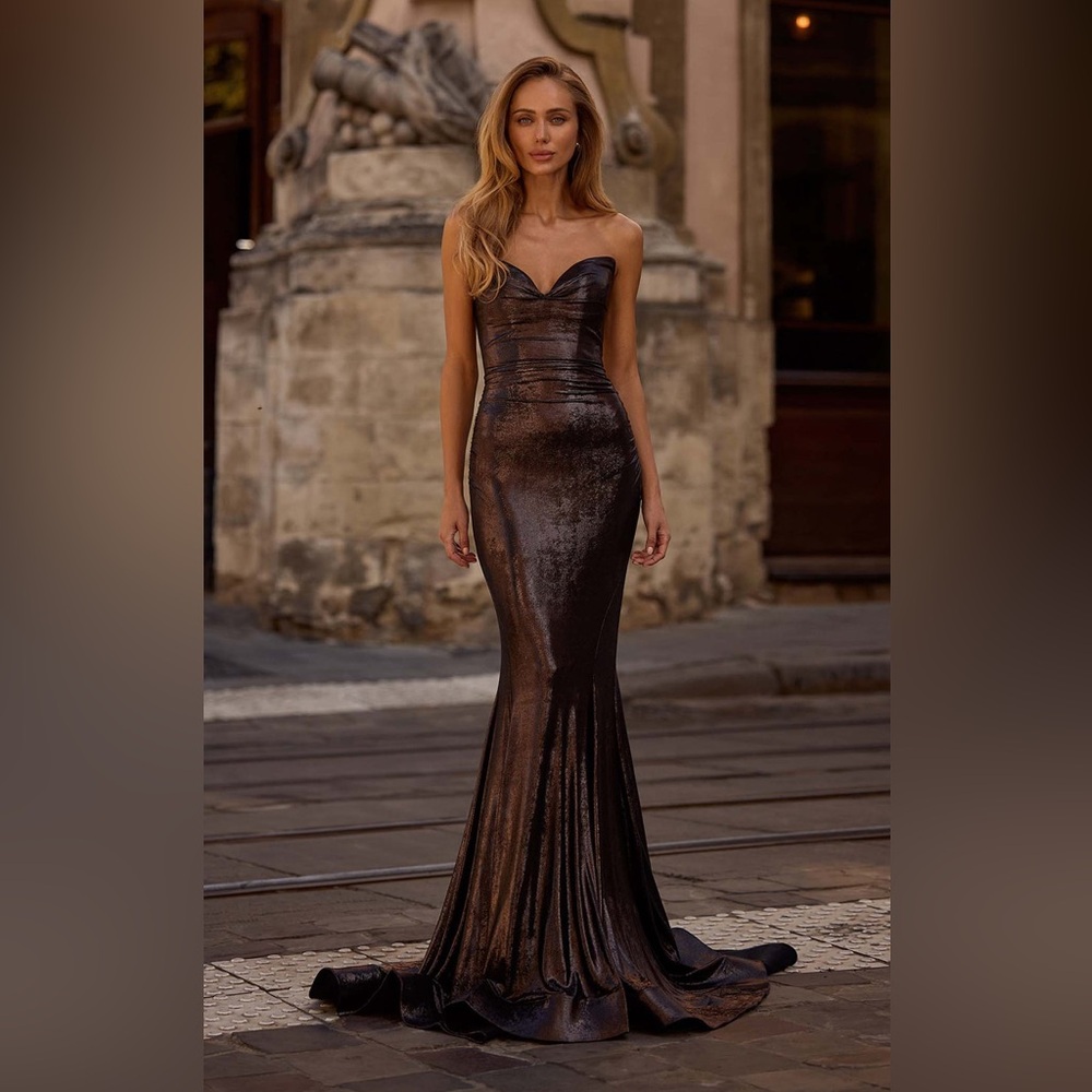 Elegant Metallic Evening Gown